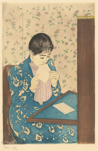 Mektup, 1890-1891. by Mary Cassatt