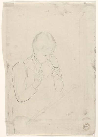 Mektup tersi, 1890-1891. by Mary Cassatt