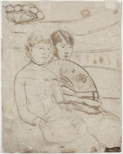 Loge [verso] by Mary Cassatt