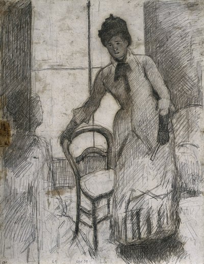 Ziyaretçi recto, c. 1881. by Mary Cassatt