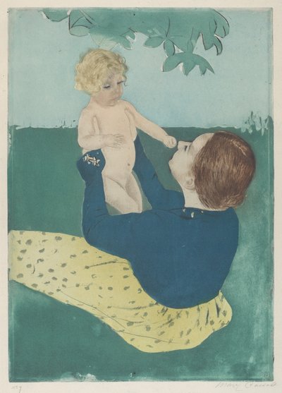 At Kestanesi Ağacının Altında, 1896-1897. by Mary Cassatt