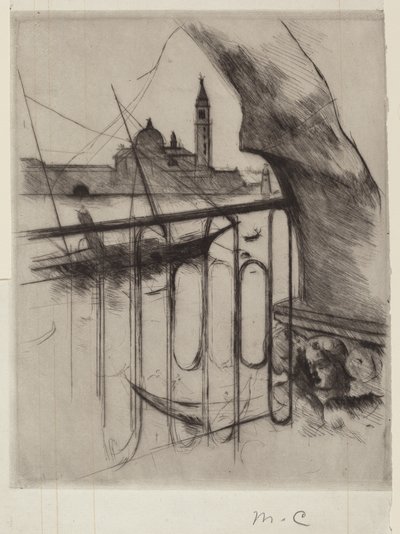 Venedik manzarası by Mary Cassatt