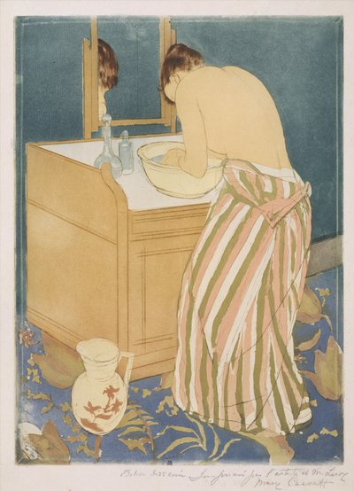 Kadın Banyosu (La Toilette), 1890-1 (drypoint ve aquatint) by Mary Cassatt