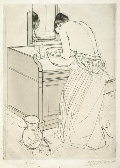 Kadın Yıkanması, 1890-1891. by Mary Cassatt