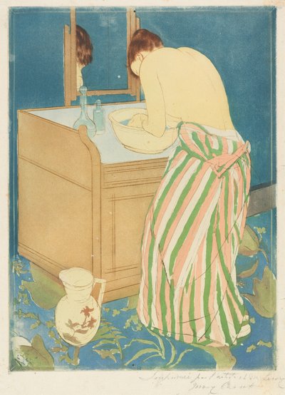 Kadın Yıkanması, 1890-1891. by Mary Cassatt