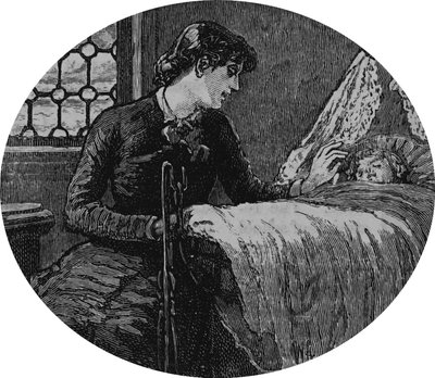 Uyuyan çocuğunu kontrol eden bir anne by Mary Ellen Edwards
