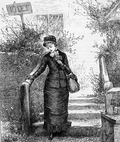 İzin için eve bakan bir kadın by Mary Ellen Edwards