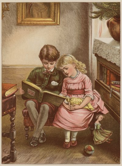 Erkek ve kız okuma kitabı (chromolitho) by Mary Ellen Edwards