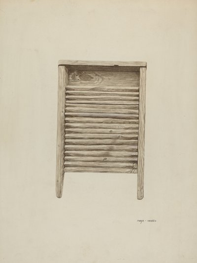 Yıkama Tahtası, c. 1940. by Mary Hansen