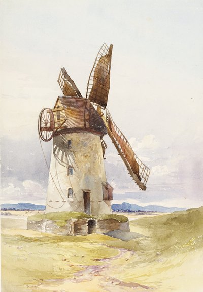 Lytham Mill, c.1845-55 (kağıt üzerinde wc) by Mary Harper