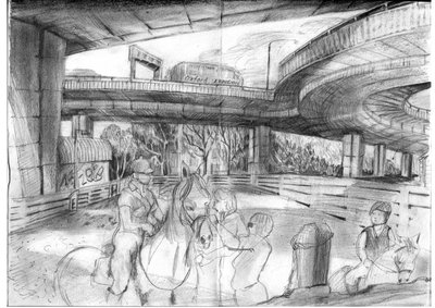 Westway altında binicilik by Mary Kuper