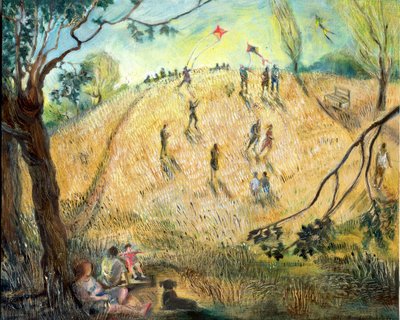 Parlamento Tepesindeki Uçurtmalar, 2003 (gemide petrol) by Mary Kuper
