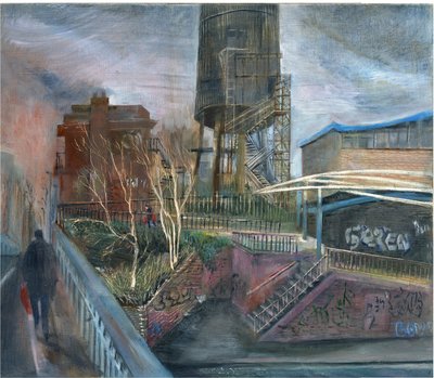 Ladbroke Grove karantinası: 1, kanal üzerinde, 2020 (gemide petrol) by Mary Kuper