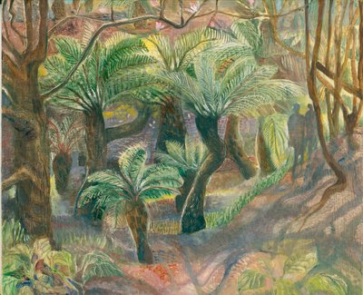 Ağaç eğrelti otları, Trewidden, 2012 (gemide yağ) by Mary Kuper