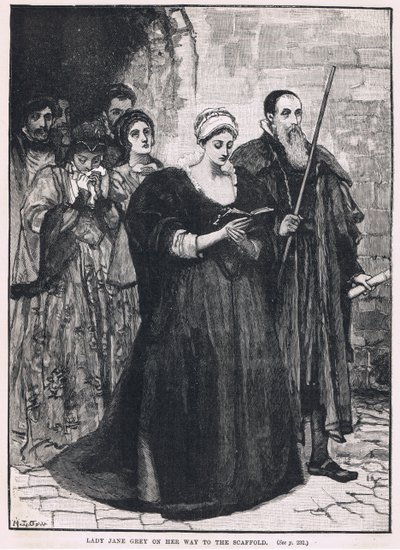 Leydi Jane Gray iskeleye giderken 1554 by Mary L. Gow