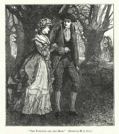 Prentice ve Hizmetçi (gravür) by Mary L. Gow