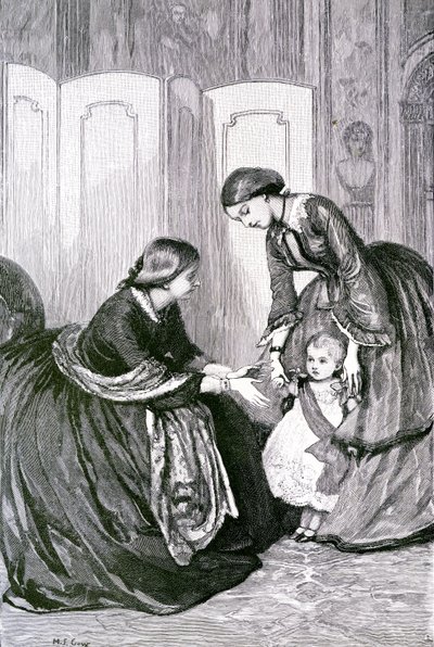Kraliçe ve küçük torunu Prusya Prensi Wilhelm, c. 1880 by Mary L. Gow