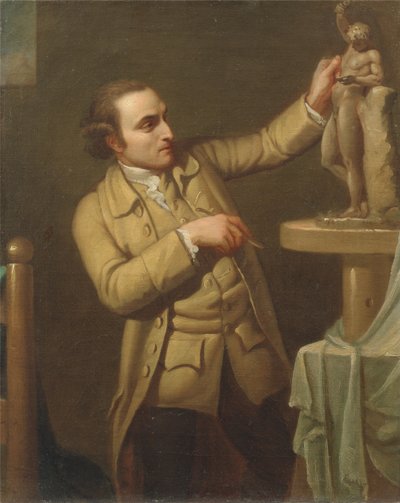 Joseph Nollekens (1737-1823) c.1770-71 (tuval üzerine yağlı boya) by Mary Moser
