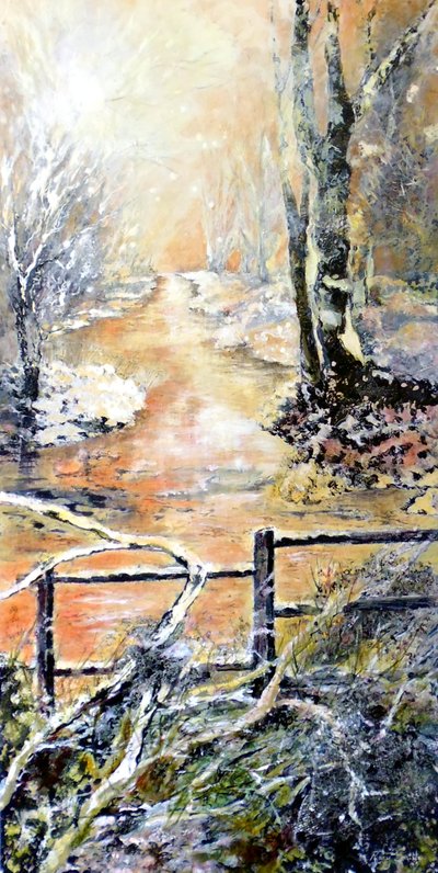 Markeaton brook boyunca erken kış sabahı by Mary Smith