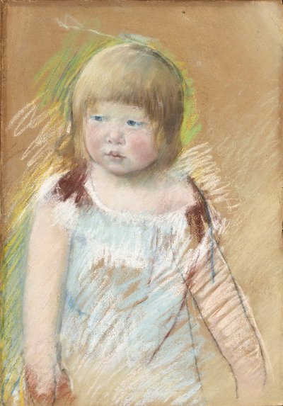 Mavi Elbiseli Kahküllü Çocuk, c.1910 by Mary Cassatt