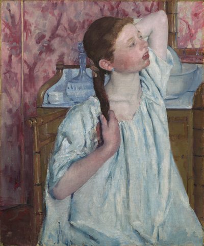 Saçını Düzenleyen Kız by Mary Stevenson Cassatt