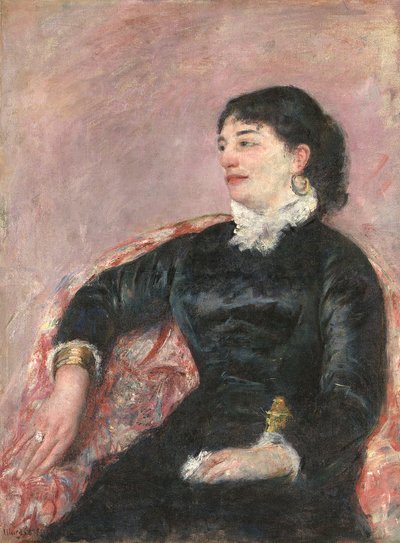 Bir İtalyan Hanımın Portresi (tuval üzerine yağlı boya) by Mary Stevenson Cassatt
