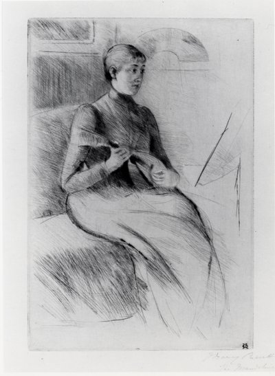 Mandolin Oyuncusu by Mary Stevenson Cassatt