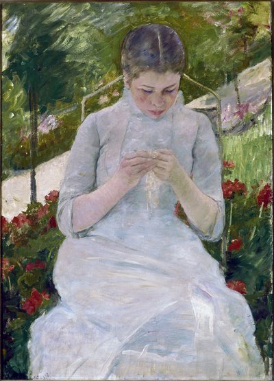 Kadın dikişi (tuval üzerine yağlı boya by Mary Stevenson Cassatt
