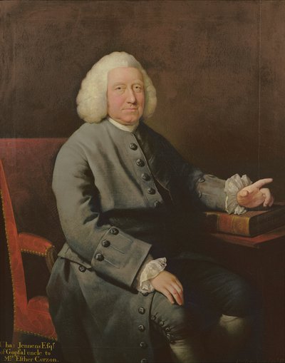 ಚಾರ್ಲ್ಸ್ ಜೆನೆನ್ಸ್‌ನ ಭಾವಚಿತ್ರ (1700-73), ಹ್ಯಾಂಡೆಲ್‌ಟರ್ಕ್‌ನ ಪೋಷಕ ಮತ್ತು ಸ್ನೇಹಿತ by Mason Chamberlin