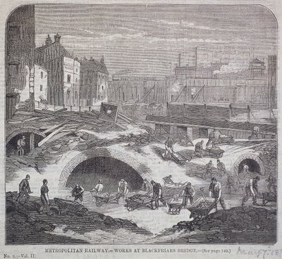 Blackfriars Köprüsü, Londra, 1863 by Mason Jackson