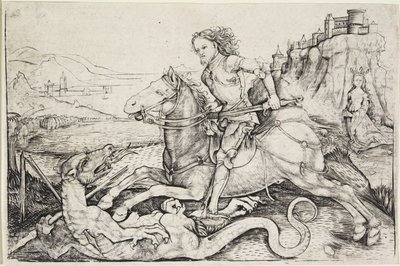 Aziz George ve Ejderha, c.1480-90 by Master A. G.