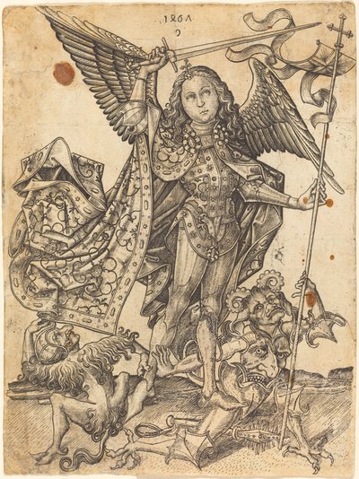 Şeytanları Mağlup Aziz Michael by Master E.S.