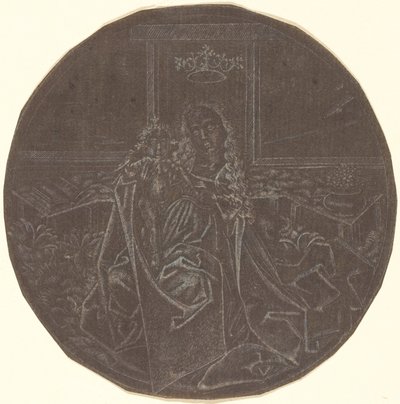 Bahçedeki Madonna ve Çocuk by Master E.S. Facsimile