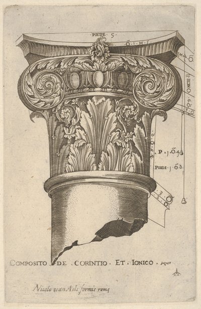 Ölçülü bileşik sermaye, ca. 1537. by Master GA