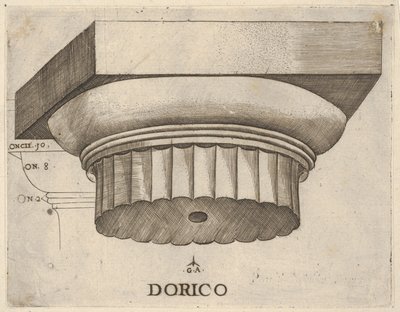 Ölçülü Dor sermayesi, yakl. 1537. by Master GA