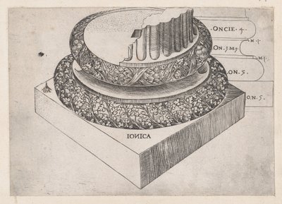 Roma ihtişamının aynası: İyonik taban, ca. 1537., yakl. 1537 by Master GA