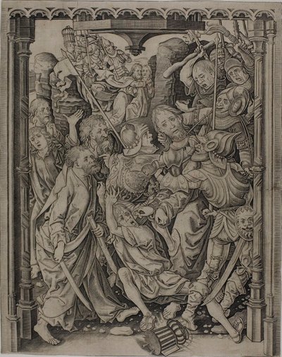 İsa Tutsak Alındı by Master I.A.M. of Zwolle