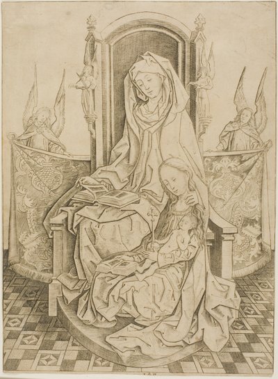 Aziz Anne, Bakire ve Çocuk by Master I.A.M. of Zwolle