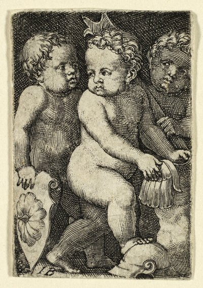 Zırhlı Üç Putti by Master I.B.