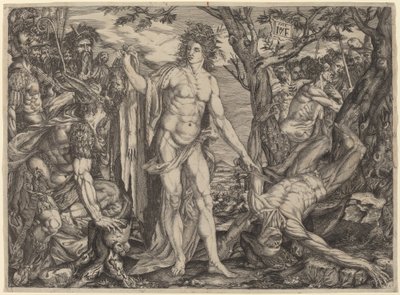Apollon ve Marsyas by Master MF