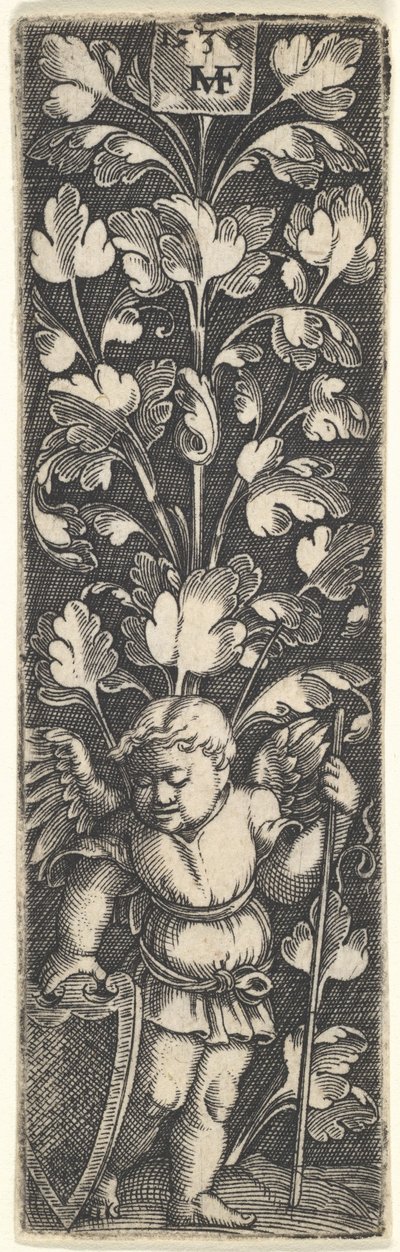 Kalkan Tutan Bir Dahi ile Süs, 1536. by Master MVHF