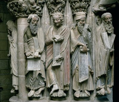 Eski Ahit peygamberleri taşlı Portico de la Gloria