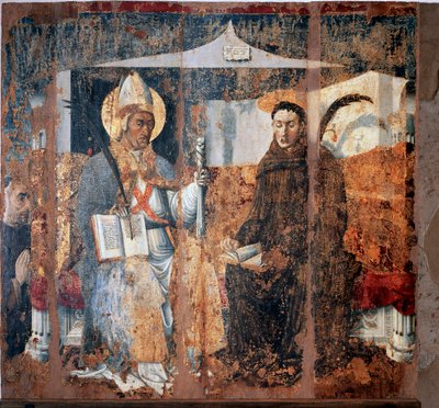 Tournai'li Aziz Eleutherius ve Aziz Placidus (Fresk by Master of Cesio
