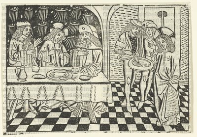 Ferisilerle yemek by Master of Delft (attributed to)