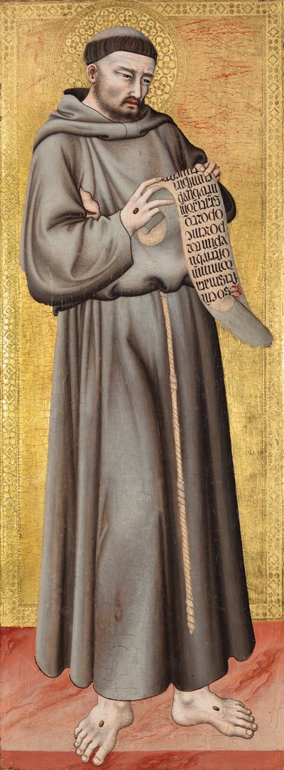 Assisili Aziz Francis, c.1335 (panel üzerine yumurta tempera ve altın varak) by Master of Figline