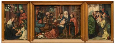 Epifani triptik (panel üzerine yağlıboya) by Master of Frankfurt