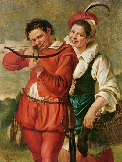 Kadın ve Okçu, c.1610 by Master of Harlem