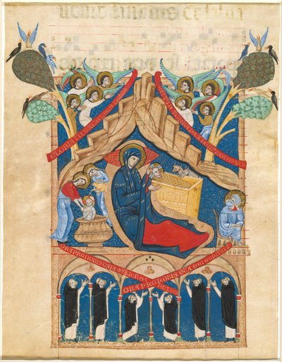 Altı Dominik Keşişi ile Doğuş by Master of Imola