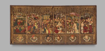 Tutkudan Sahneler ile Altarpiece retablo, 15. yüzyılın ikinci yarısı. by Master of Morata