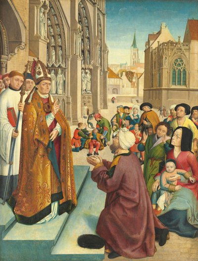 Bir Piskopos Azizin Yaşamından Bölümler by Master of Saint Giles and Assistant